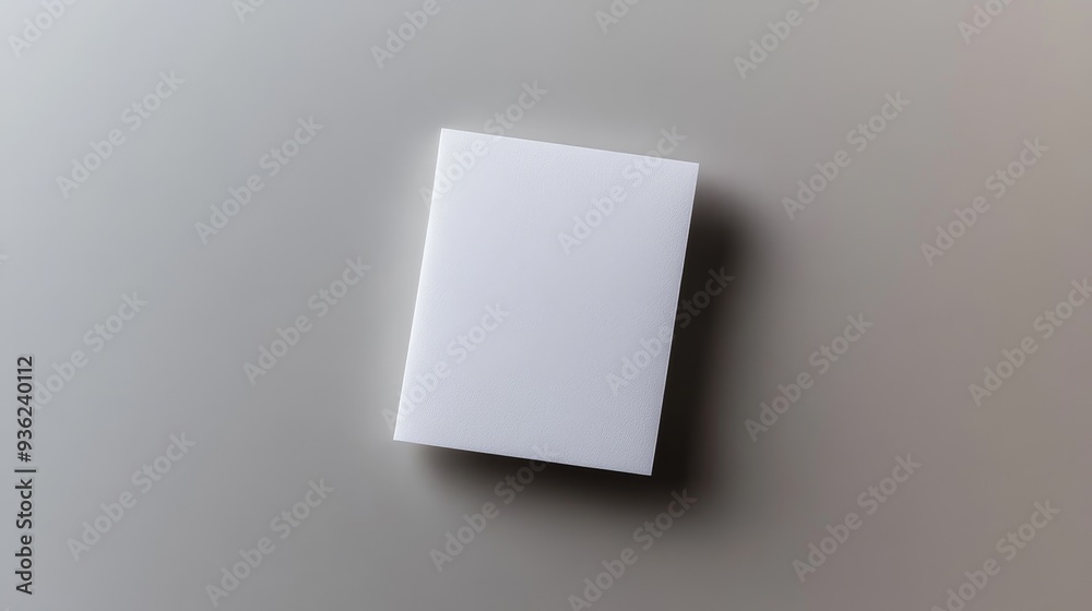 A white square with a shadow on it