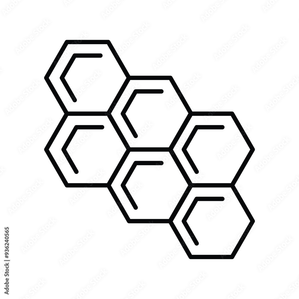 honey comb leneal icon vector stock illustration honey comb leneal icon vector stock illustration