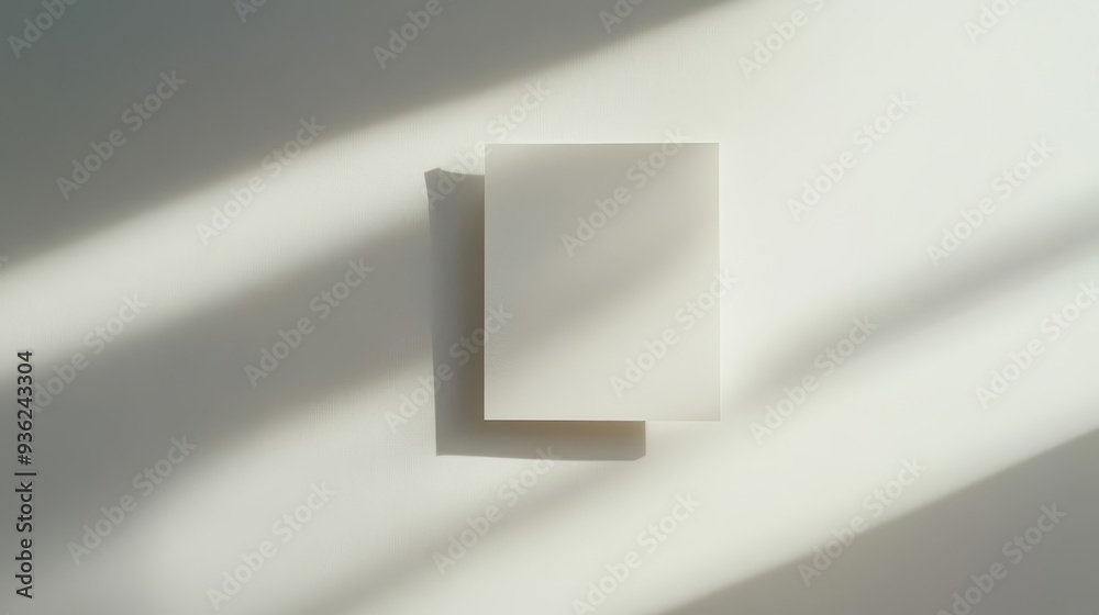 A white card is on a grey background A white card is on a grey background