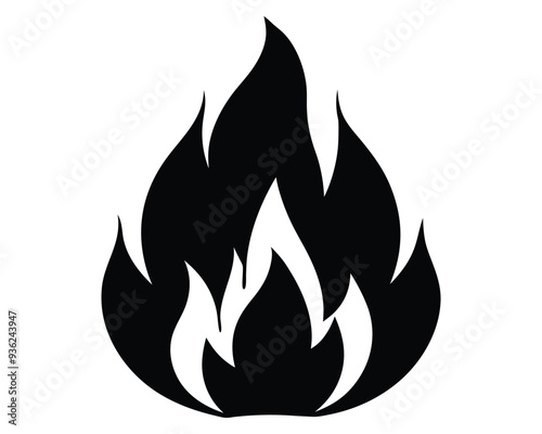 Fire icon collection. Fire flame symbol. drawing vector.