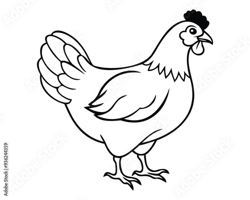 hen vector. isolated on a transparent background.