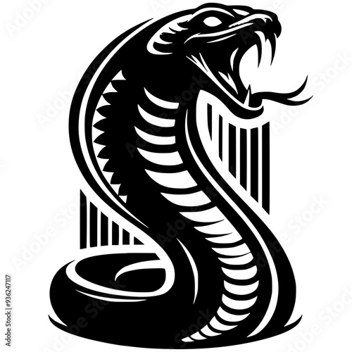 Silhouette of king cobra