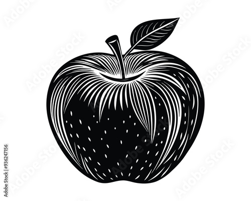 apple icon illustration. Editable Stroke. Pixel Perfect. For Mobile and Web.