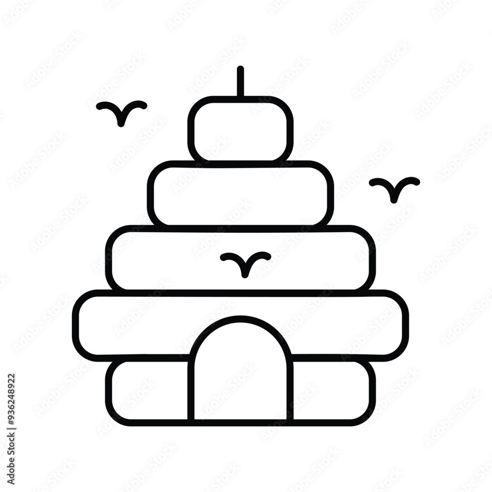 bee hive leneal icon vector stock illustration bee hive leneal icon vector stock illustration
