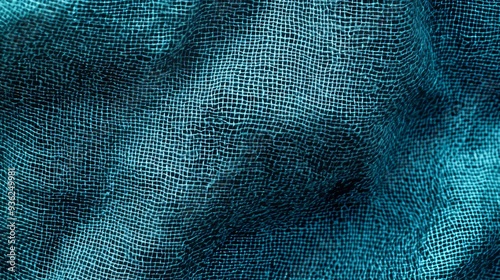 Turquoise scar fabric photo