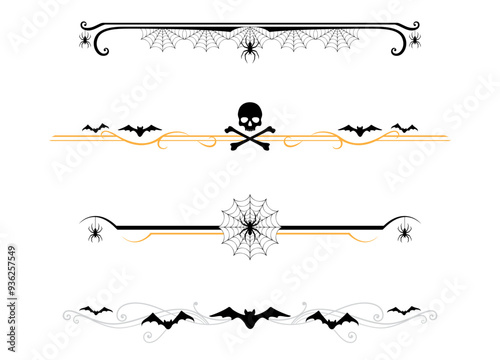 A set of spooky Halloween dividers
