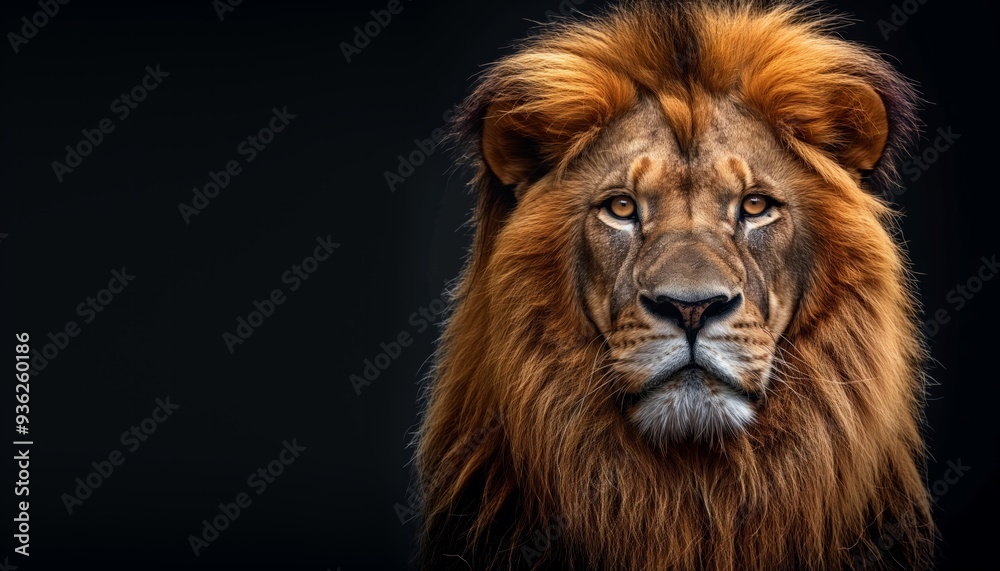 Majestic Lion Portrait: Close-Up of a Powerful Predator Majestic Lion Portrait: Close-Up of a Powerful Predator