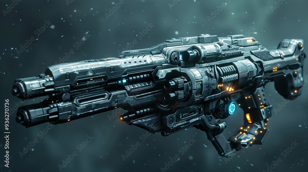 Futuristic Weapon: Sci-Fi Gun Design Concept Futuristic Weapon: Sci-Fi Gun Design Concept
