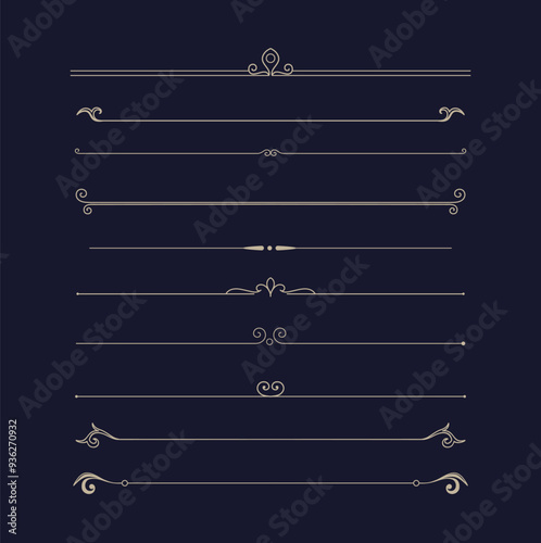 vector illustration big set of dividers 