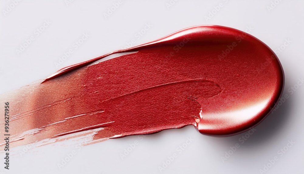 A vibrant red paint smear on a white background, showcasing glossy texture and rich color ideal for artistic projects. A vibrant red paint smear on a white background, showcasing glossy texture and rich color ideal for artistic projects.