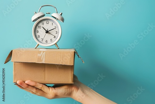 Fast Delivery Package with Alarm Clock photo