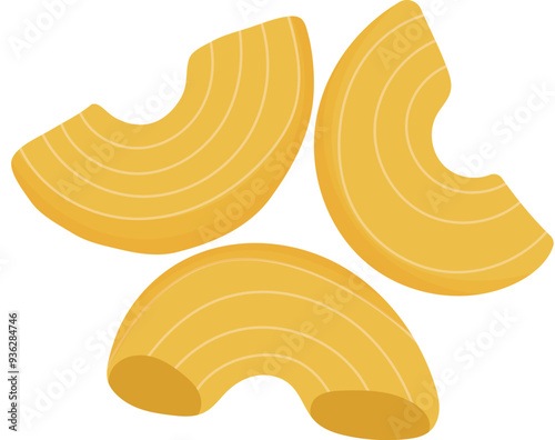Macaroni Raw Pasta Illustration