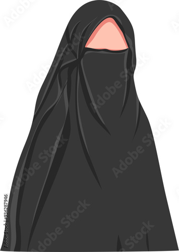 Muslim woman wearing niqab