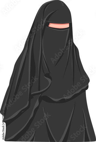 Muslim woman wearing niqab