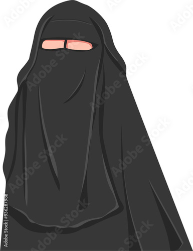 Muslim woman wearing niqab