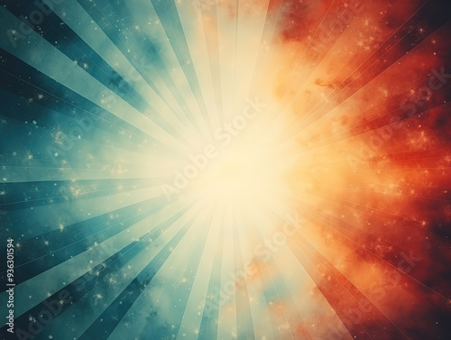 Generous Retro grunge ray sun burst abstract background