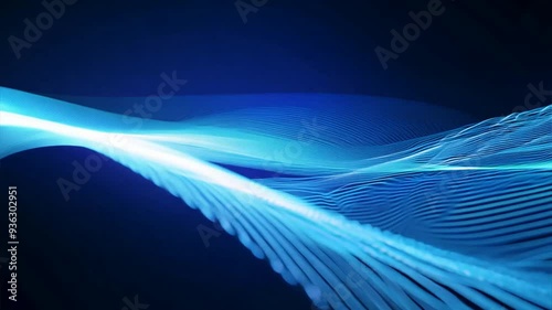 Futuristic Blue Light Streaks Dynamic Looping Animation with Vibrant Motion