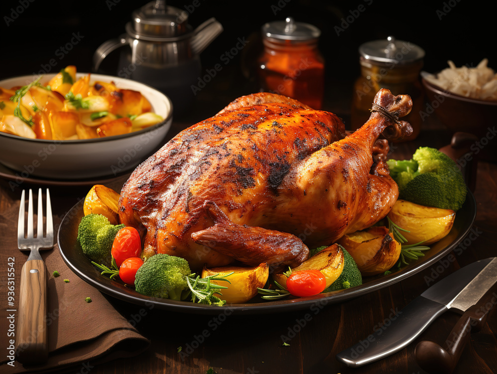 High angle assortment of christmas food with copy space. High angle assortment of christmas food with copy space.