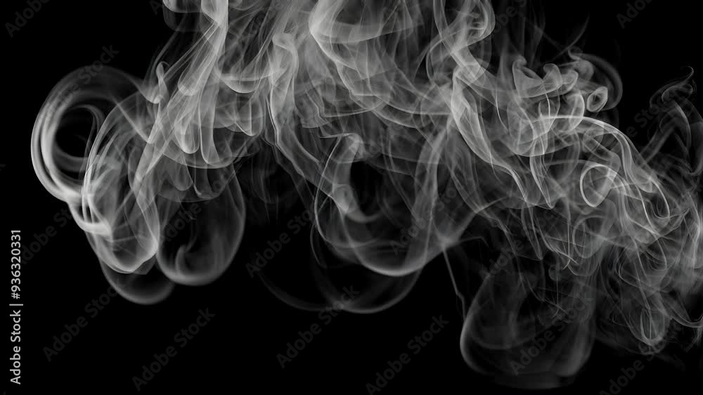 A swirling pattern of white smoke on a black background, creating an abstract visual effect. A swirling pattern of white smoke on a black background, creating an abstract visual effect.