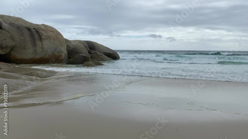 Rocky beach in Houth Bay, Llandudno, Western Cape, South Africa photo