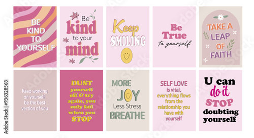 A4 posters, A4 prints, mental health posters, positive affirmation posters. Wall art, journal designs. Printable art, print on demand, 10 pack bundle, wallpapers, screensavers