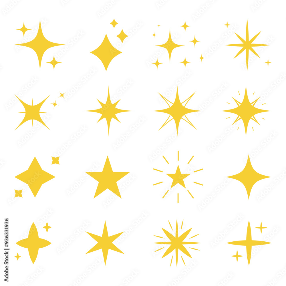 Brush Stroke Sparkles Set of Sparkles Stars Brush Stroke Sparkles Set of Sparkles Stars