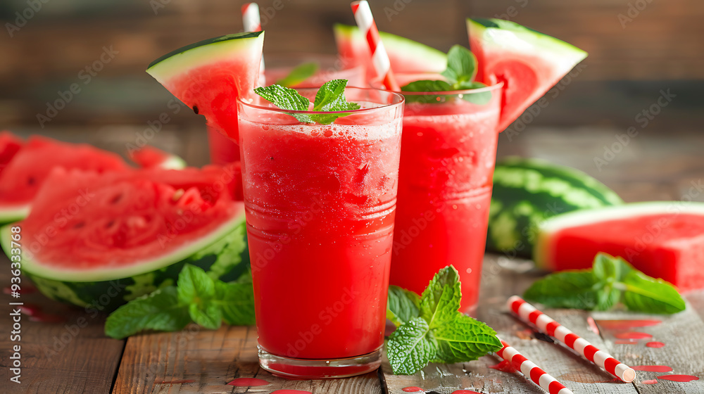 Invigorating Watermelon Mint Juice for a Taste of Summer. Invigorating Watermelon Mint Juice for a Taste of Summer.