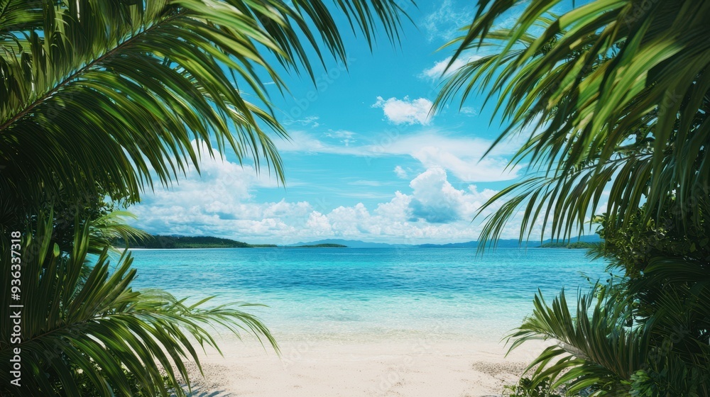 The tropical beach view The tropical beach view