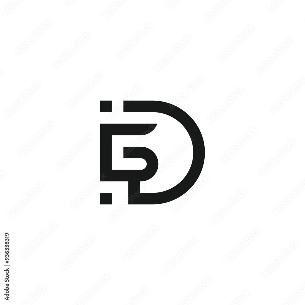 GD G D Letter Logo Design in Black Colors. Creative Modern Letters Vector Icon Logo Illustration GD G D Letter Logo Design in Black Colors. Creative Modern Letters Vector Icon Logo Illustration