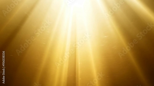 Illuminated Golden Landscape with Radiant Light Rays