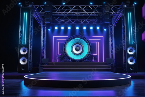 stage with spotlights