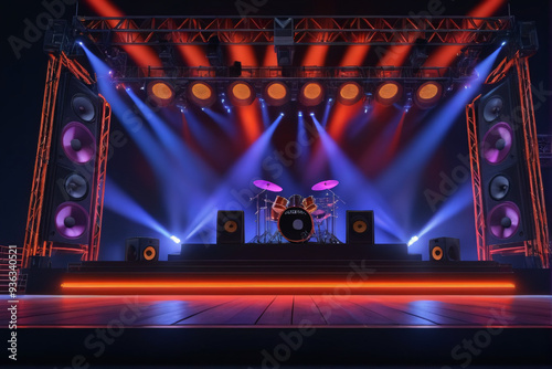 stage with spotlights