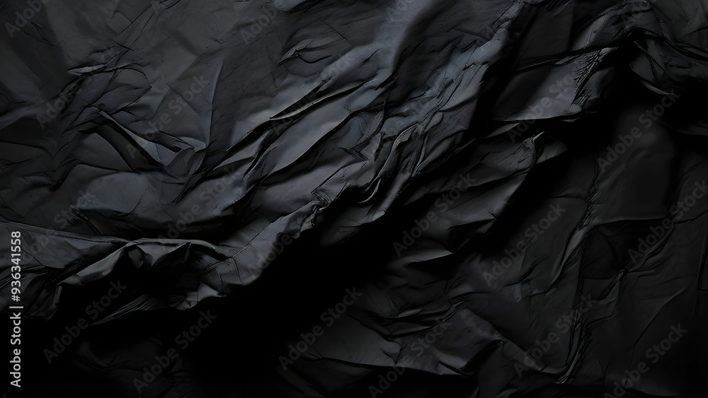crumpled black paper background crumpled black paper background