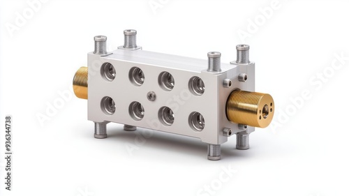 Vibration dampening system, mechanical absorption analysis, 3D illustration