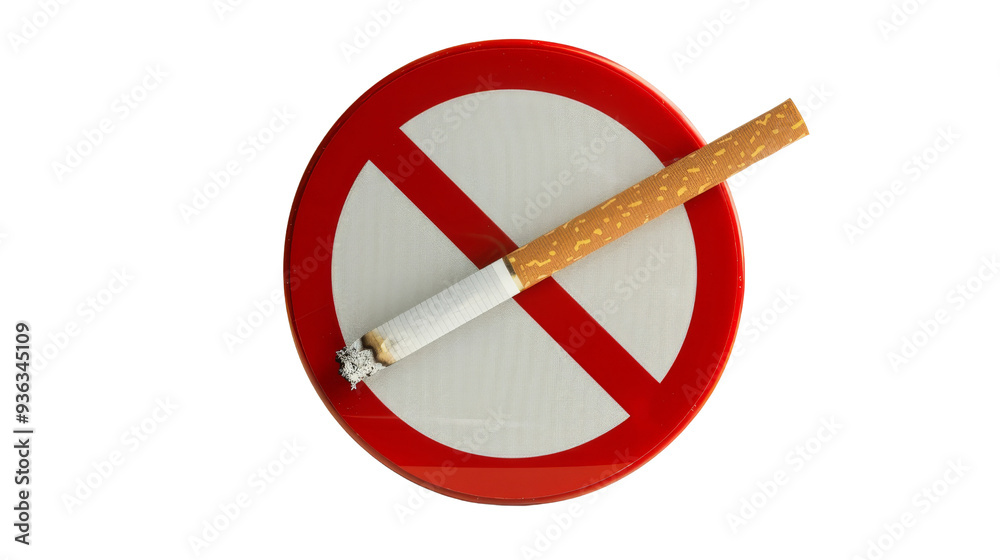 No Smoking Sign with Crossed Out Cigarette. No Smoking Sign with Crossed Out Cigarette.