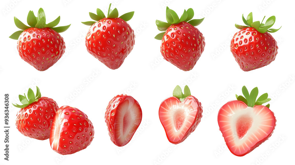 Fresh Red Strawberries Isolated Fresh Red Strawberries Isolated