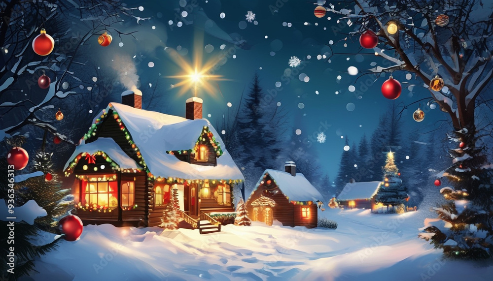 Fototapeta premium christmas tree in the city