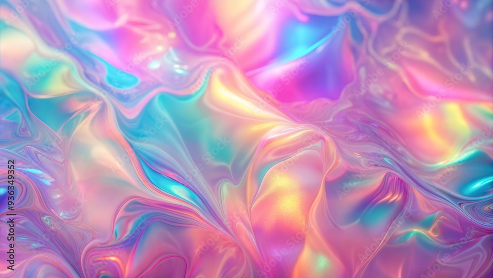 Obraz premium Abstract pink pastel holographic blurred gradient background texture. Colorful digital pattern. multicolor design for modern aesthetic concepts and artistic