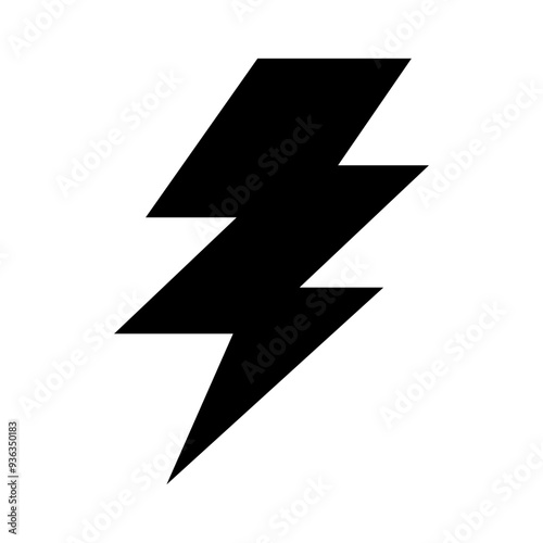 Lightning flash icon symbol sign isolated on white design. Vector illustration