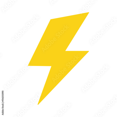 Lightning flash icon symbol sign isolated on white design. Vector illustration