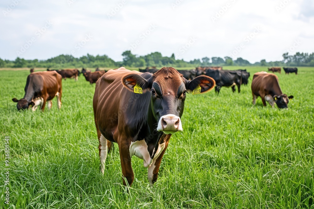 Pastoral_Dairy_Farm_Scene_Brown_and_black_cows Pastoral_Dairy_Farm_Scene_Brown_and_black_cows