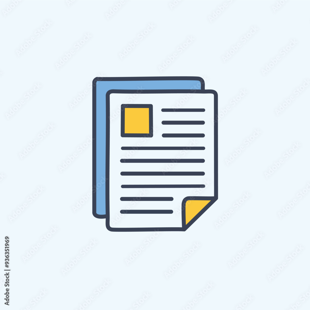 Stacked documents icon illustration. A colorful illustration of stacked papers, perfect for web design or mobile app. Stacked documents icon illustration. A colorful illustration of stacked papers, perfect for web design or mobile app.