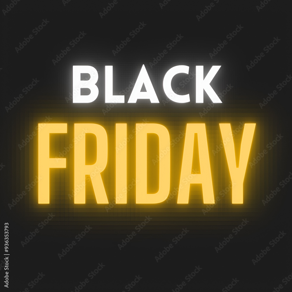 Black Friday neon sign on black background Black Friday neon sign on black background