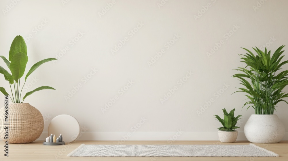 A serene home gym with a balance board, herbal supplements, and a wellness guide, representing a preventive approach to physical health A serene home gym with a balance board, herbal supplements, and a wellness guide, representing a preventive approach to physical health