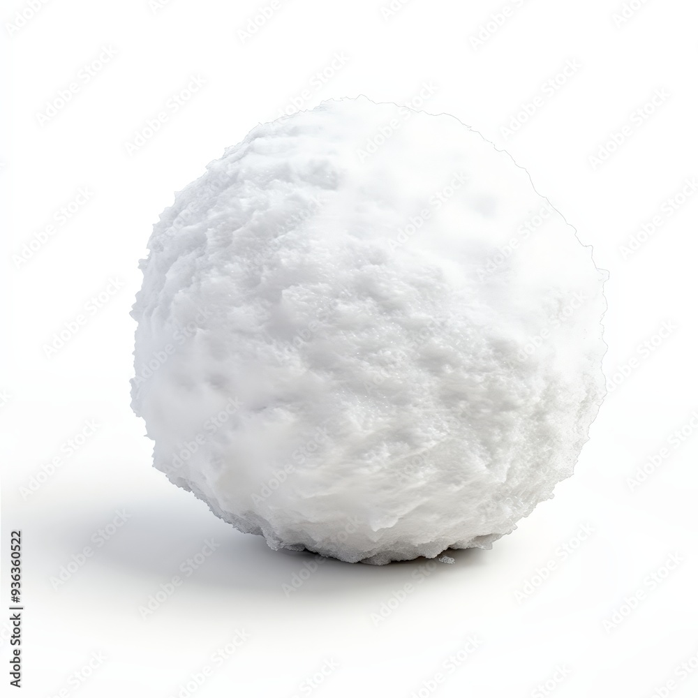 A white egg shaped object with snow on it A white egg shaped object with snow on it