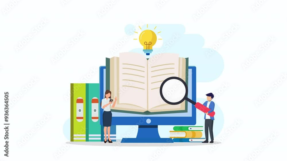 digital library 2d video animation 4k clip
