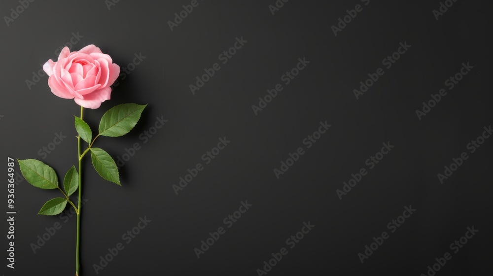 A minimalist black backdrop with a beautifully designed rose border, adding a touch of charm and elegance to the composition. The image provides ample copy space for adding text or graphics, perfect A minimalist black backdrop with a beautifully designed rose border, adding a touch of charm and elegance to the composition. The image provides ample copy space for adding text or graphics, perfect