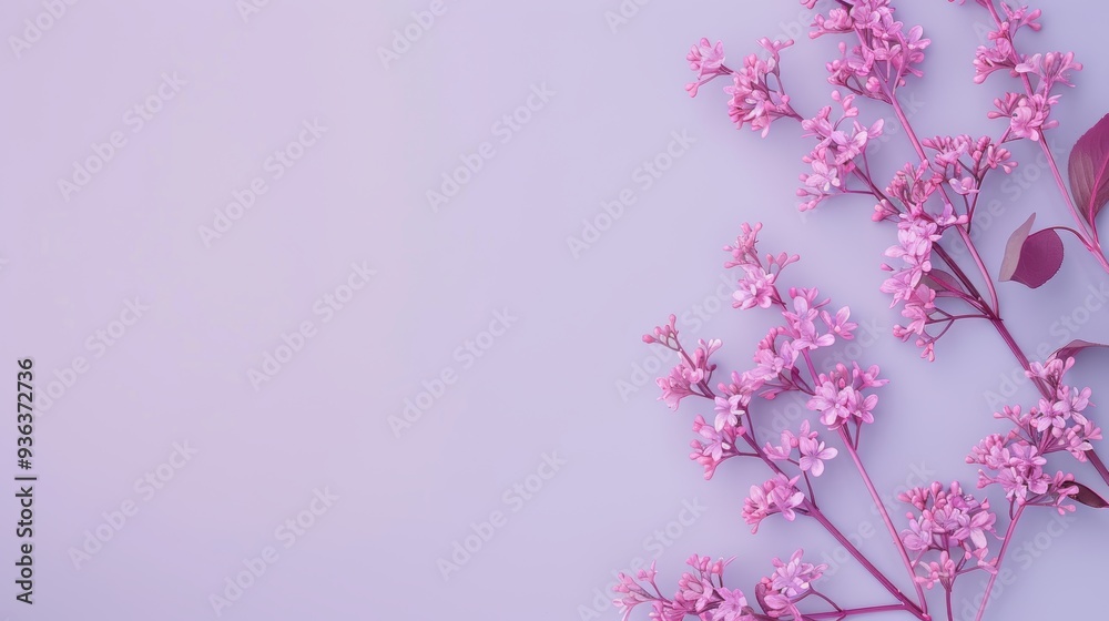 A sleek and modern visual featuring a minimal purple foliage border and generous copy space, ideal for creating stylish designs. A sleek and modern visual featuring a minimal purple foliage border and generous copy space, ideal for creating stylish designs.