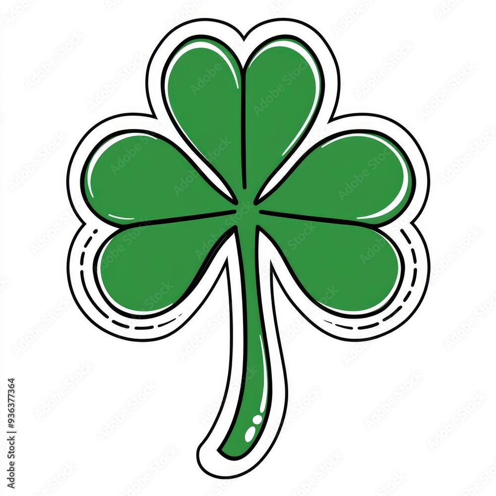 Green Clover Leaf Illustration Green Clover Leaf Illustration