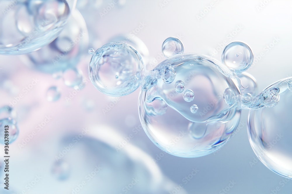 A large number of small, clear bubbles floating in the air, Scene is light and playful. A large number of small, clear bubbles floating in the air, Scene is light and playful.
